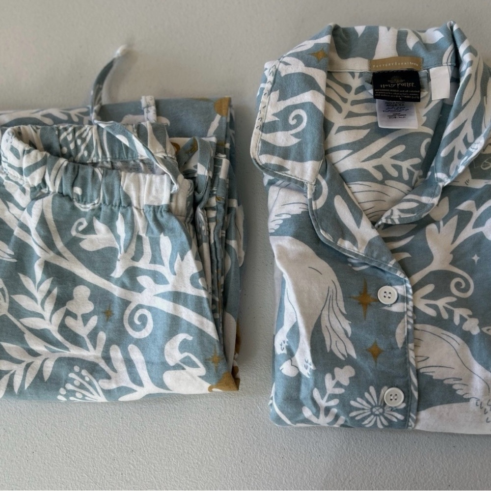Pottery Barn Kids Blue and White Pajama Set